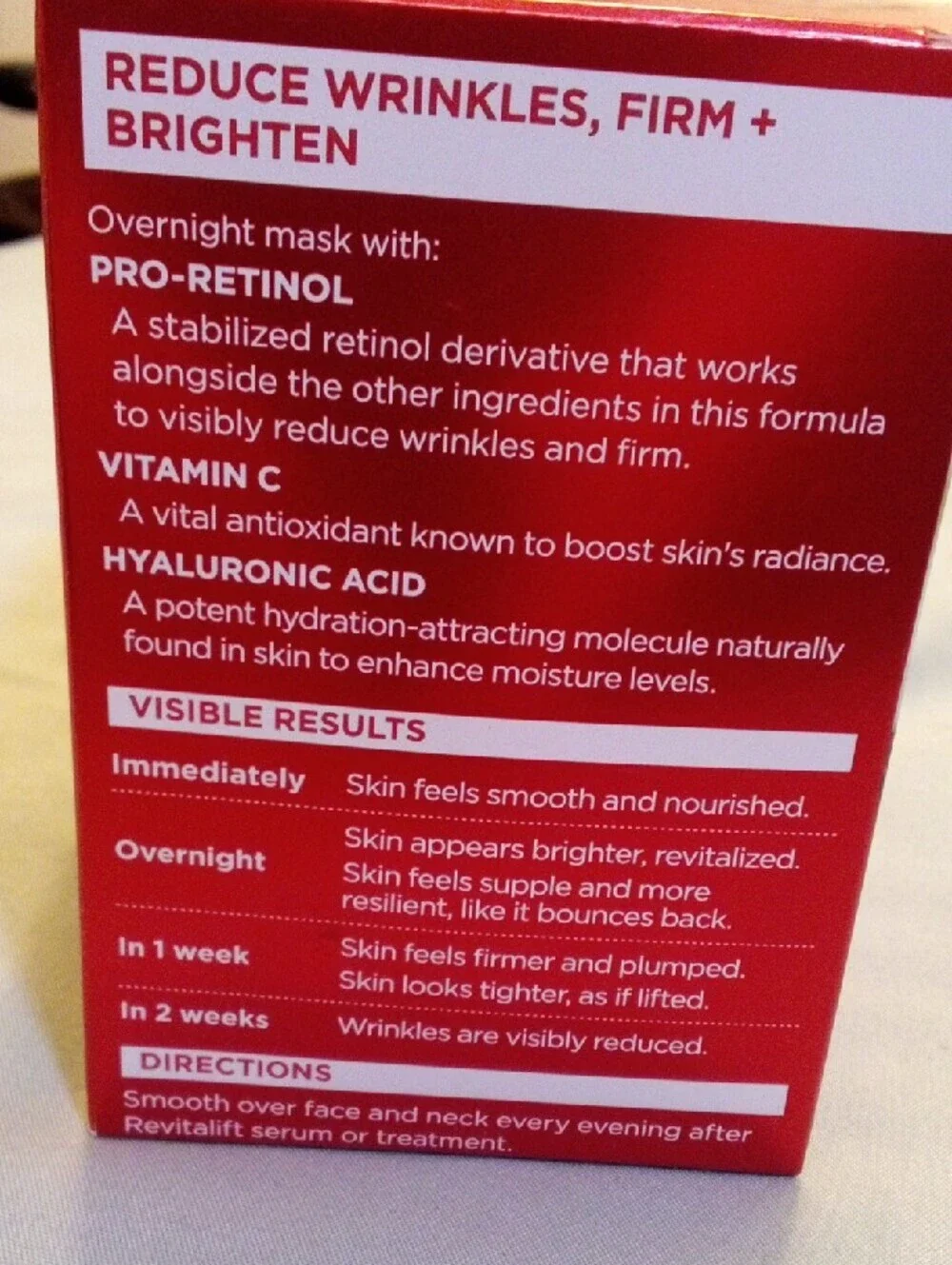 L'Oreal Revitalift Triple Night Moisturizer - Red and Black Packaging